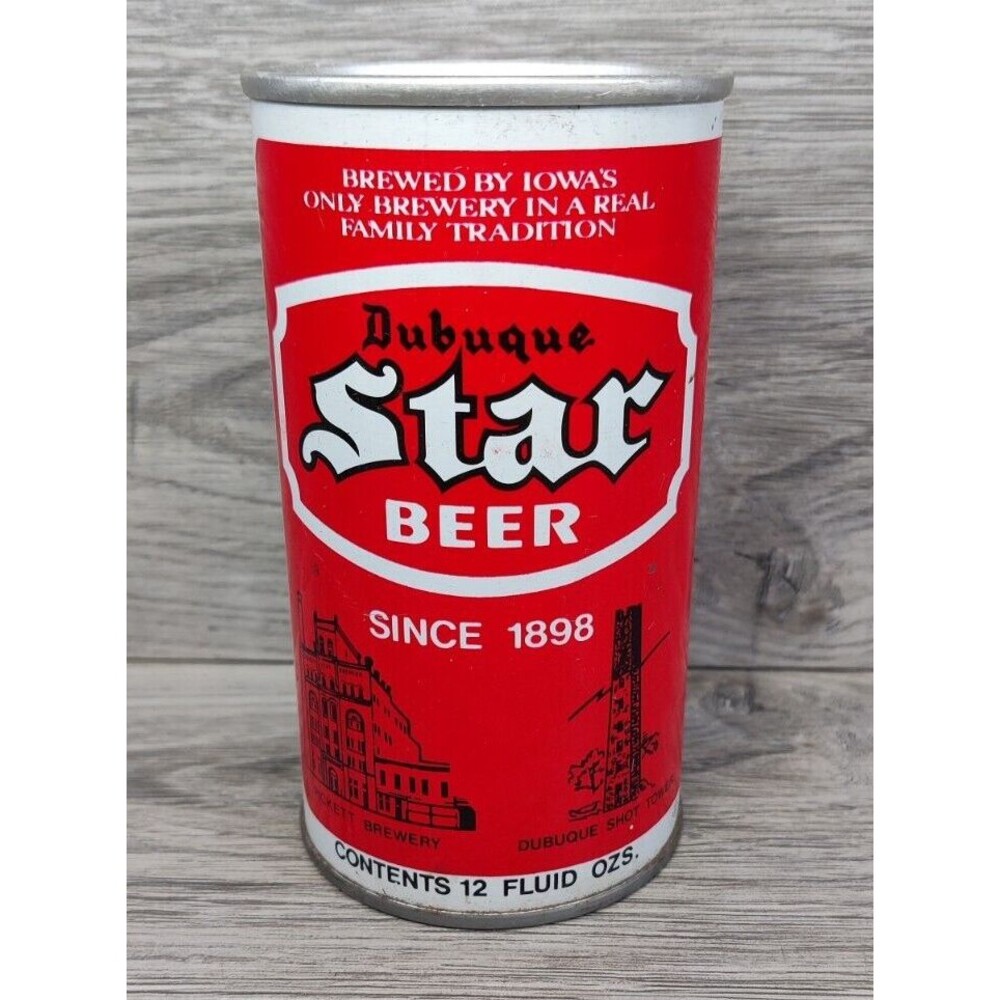 Vintage Dubuque Star Empty Beer Can Pull Tab Good Condition!-Beer Collections